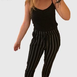 Black and White Pinstripe American Eagle Tie Pants